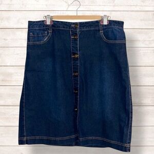 ‼️BACCINI DENIM MIDI JEAN SKIRT